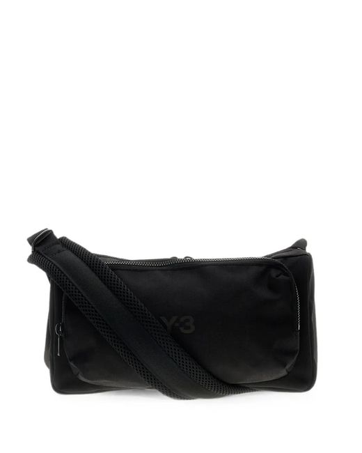 Adidas Black Logo-Print Shoulder Bag