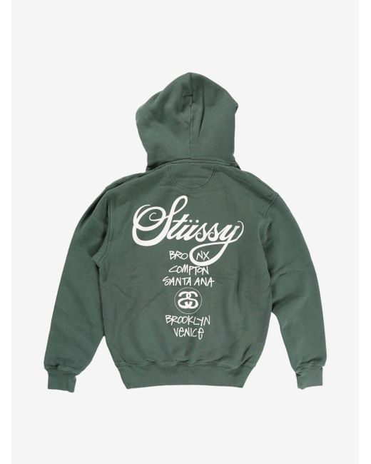 ★人気★【STUSSY】★Stussy DSM World Tour Hoodi.e Green★ Stussy World Tour Hoodie in Green for Men | Lyst