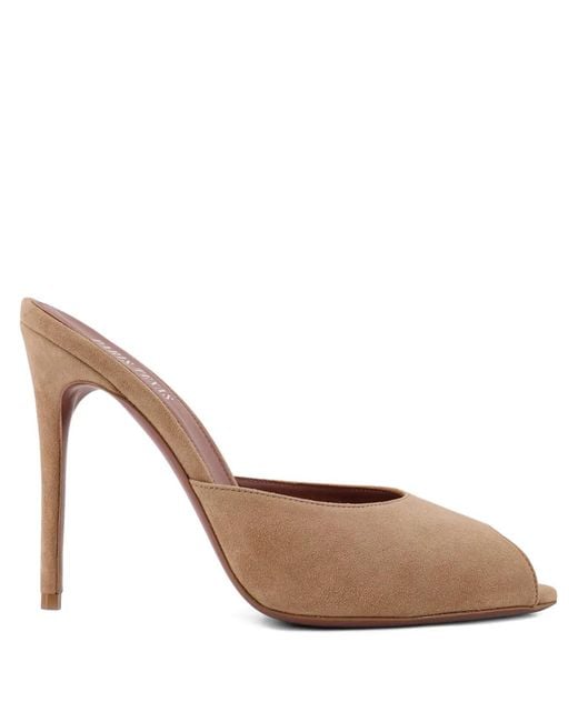 Paris Texas Brown Peep-Toe Heeled Sandals