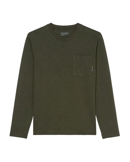 Marc O' Polo Green Long-Sleeve Pocket T-Shirt for men