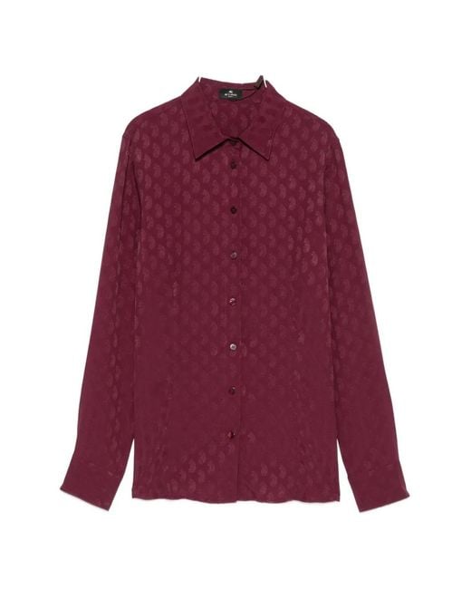 Etro Red Paisley-Print Shirt