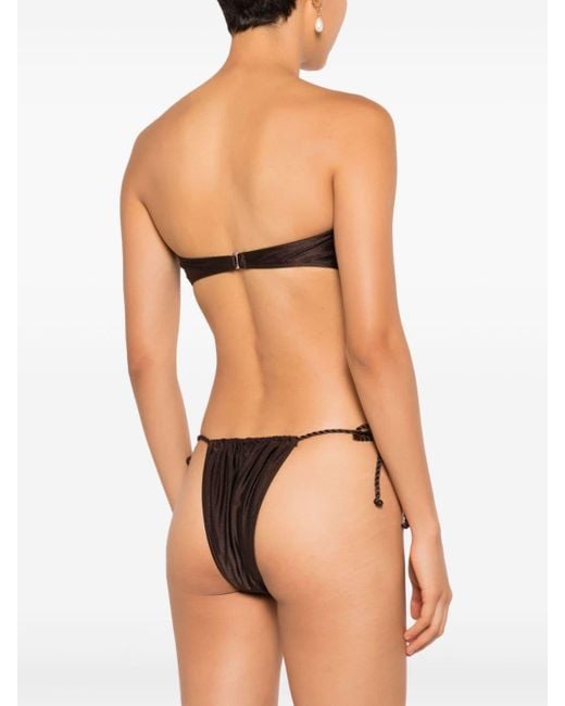 Set bikini senza spalline di Adriana Degreas in Brown