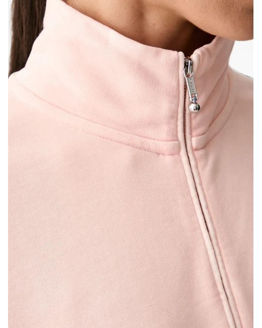 Gant Pink Half-Zip Logo-Embroidered Sweater