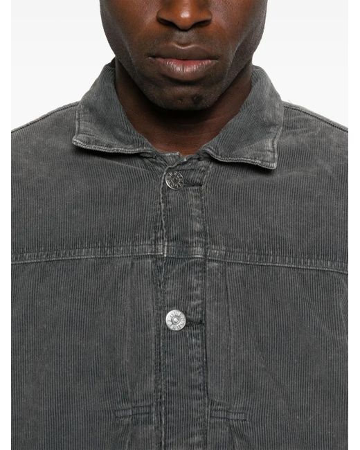 sunflower Gray Cotton Single-Breasted Coat for men
