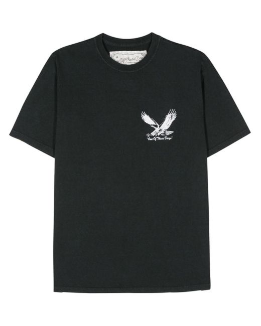 One Of These Days Black Screaming Eagle Cotton T-shirt for men