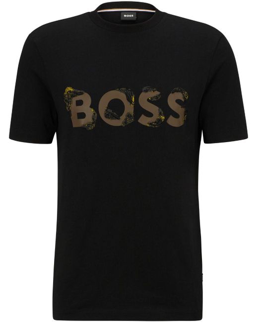 メンズ Boss ロゴ Tシャツ Black