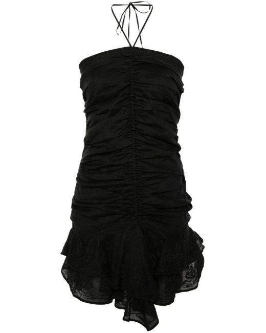 Isabel Marant Emanuela Mini-jurk Met Ruches in het Black