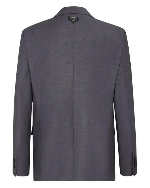 Philipp Plein Wollen Blazer in het Blue voor heren
