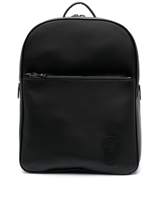 Karl Lagerfeld Black K/ikonik Patch Backpack for men