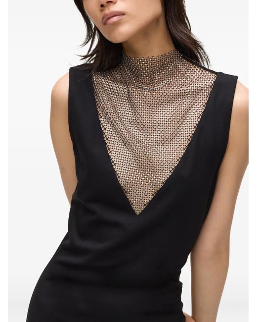 Robe Sans Manches À Ornements En Maille Métallique Karl Lagerfeld en coloris Black