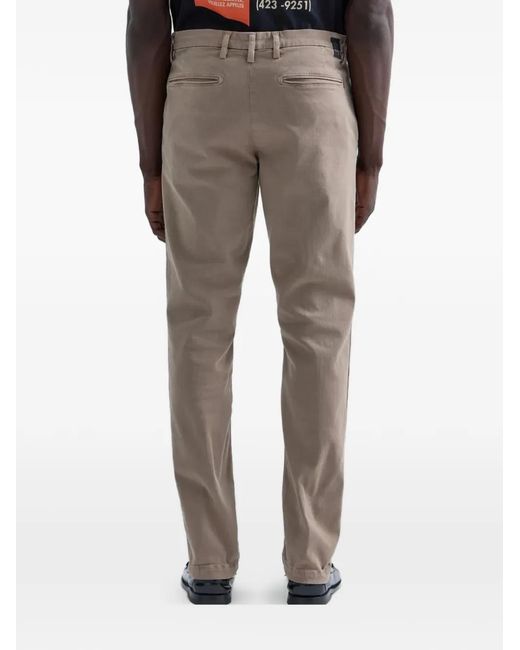 Replay Gray Logo-Plaque Slim-Fit Jeans for men