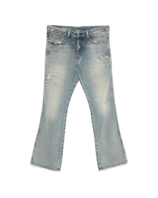 DIESEL Blue Distressed Faded Jeans for men