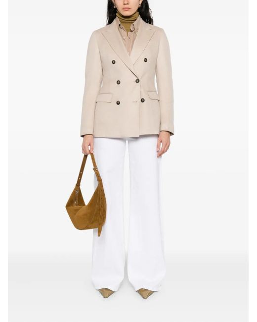 Tagliatore Natural Double-Breasted Buttoned Jacket