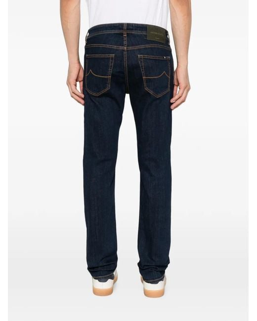 Jacob Cohen Blue Five-Pocket Jeans for men