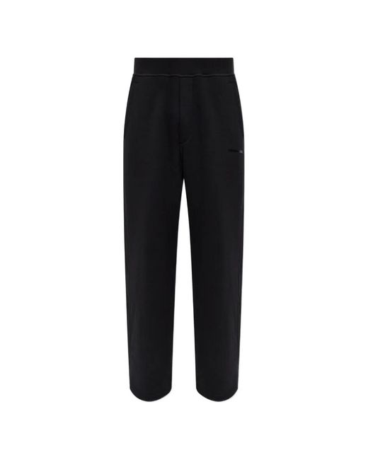 DSquared² Black Logo-Patch Track Pants for men