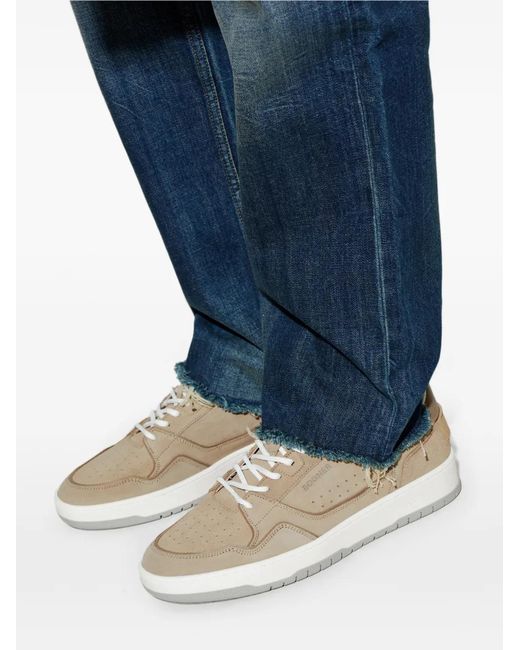 Bogner Natural Los Angeles Perforated Panelled Sneakers for men