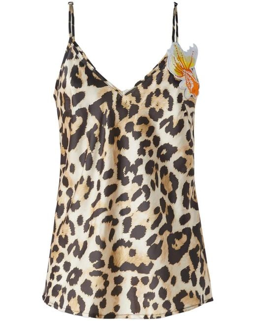 5 PROGRESS Natural Leopard-Print Top