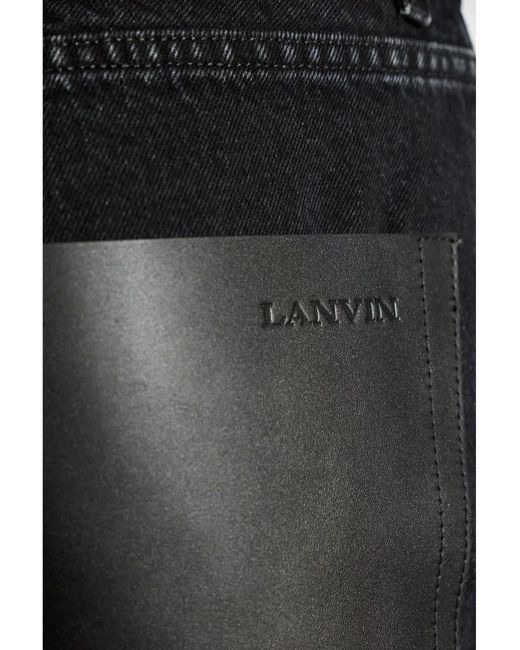 Lanvin Blue Logo-embossed Jeans for men