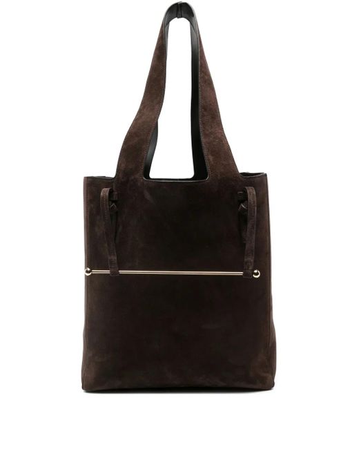 Strathberry Black Suede Shoulder Bag