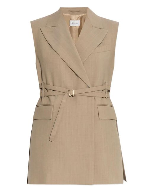 Sportmax Natural Weste Mit Bindegürtel