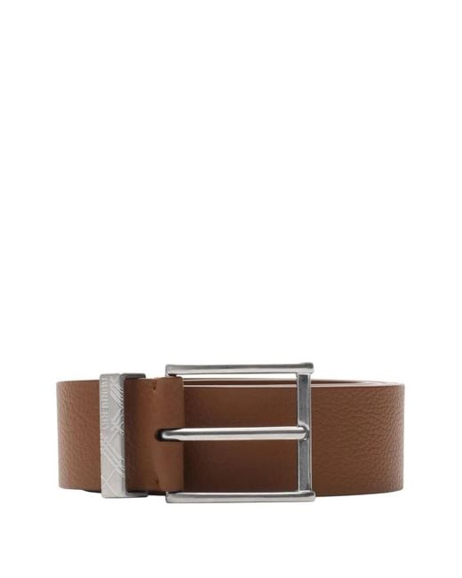 Burberry Brown Leather Belt for men