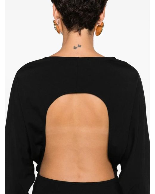 Mar De Margaritas Black Long-Sleeve Maxi Dress