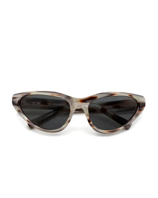 Marni Black Starshell Tortoiseshell Cat-Eye Sunglasses