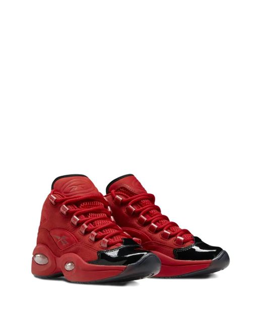 Reebok Red Question Mid Sneakers