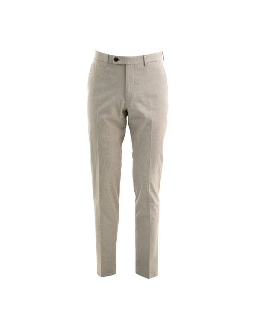 Incotex Gray Pressed-Crease Tailored Trousers for men