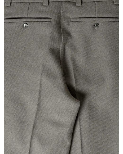 AMI Gray Tailored Wide-leg Trousers