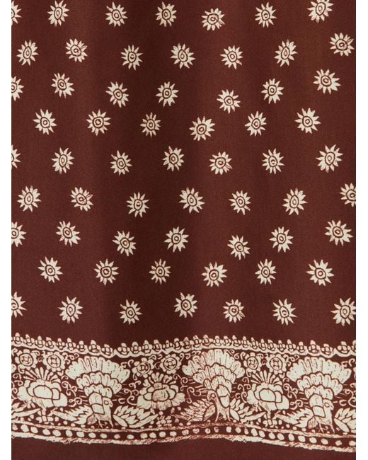 Claudie Pierlot Midi-Jurk Met Bloemenprint in het Brown