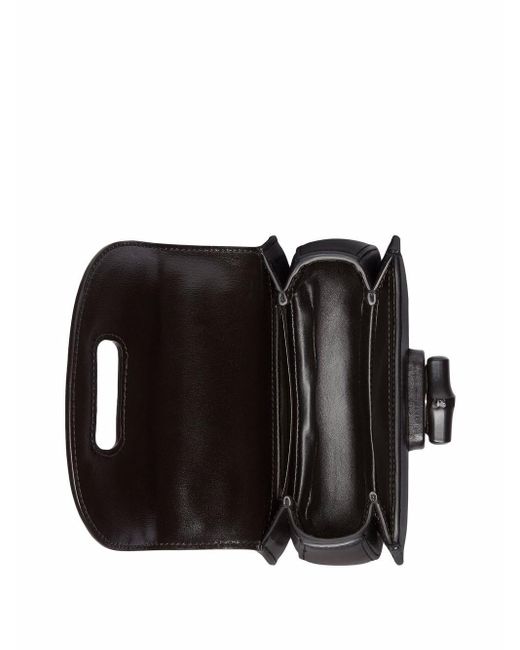Gucci Black Mini Bamboo Top-handle Bag