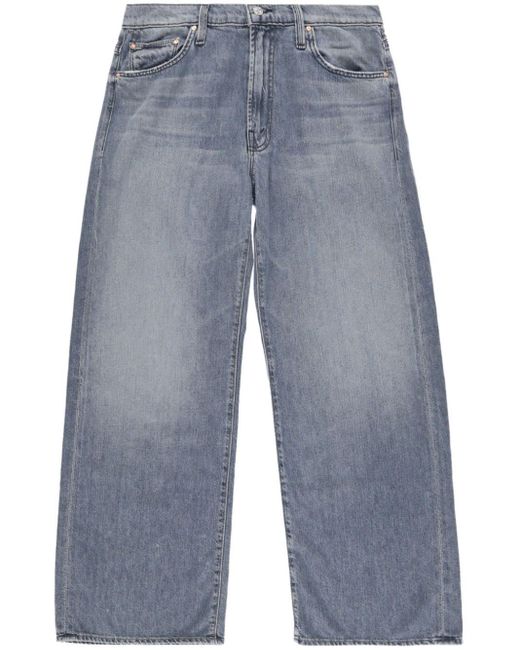 Mother Blue The Dodger Low-rise Straight-leg Jeans