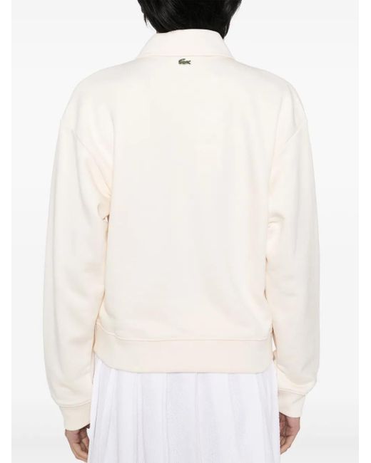 Sudadera De Algodón Lacoste de color White