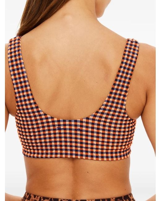The Upside Red Solaris Harley Scoop Bra