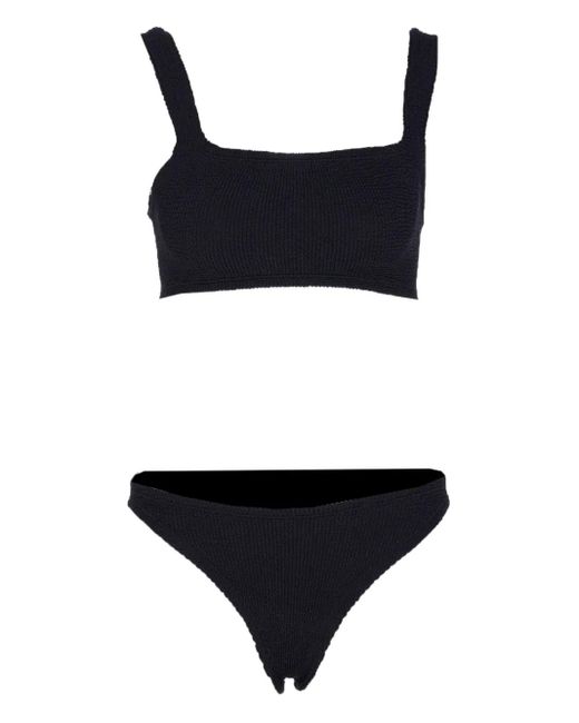 Bikini con efecto arrugado Hunza G de color Black