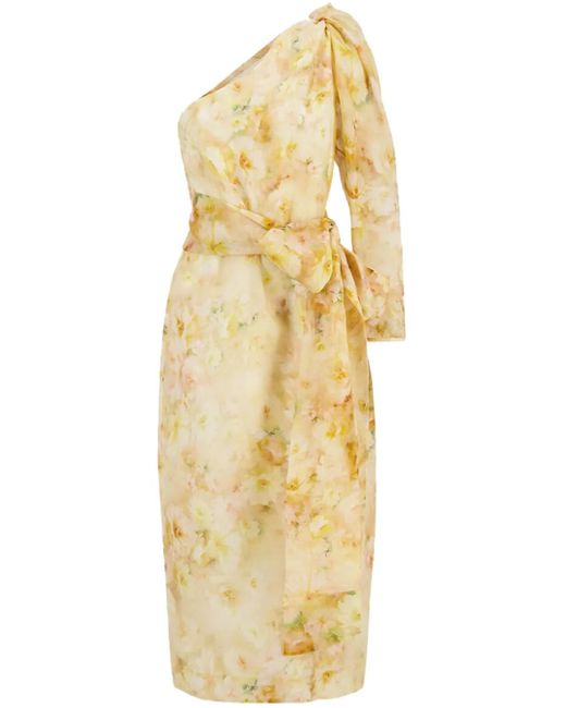 Zimmermann Crush Midi-Jurk in het Metallic