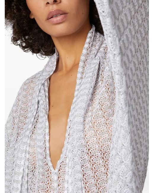 Missoni ラメ ブラウス White