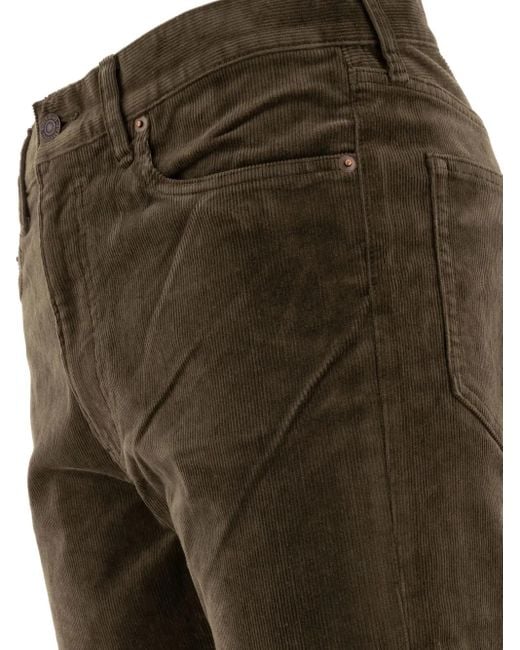 Beams Plus Ribfluwelen Broek in het Gray voor heren