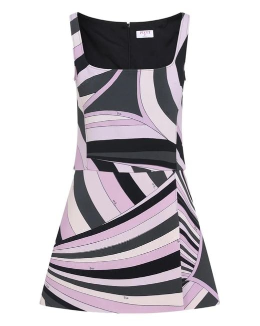 Emilio Pucci Black Viscose Mini Dress