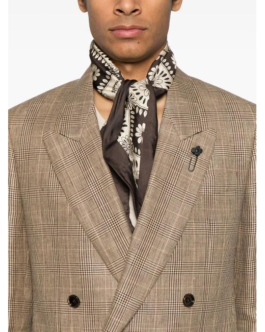 メンズ Lardini チェック ジャケット Natural