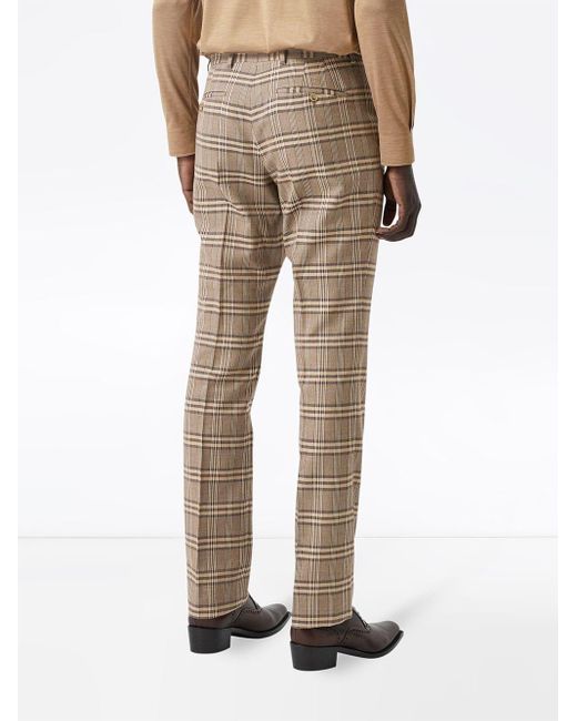 Pantalon en maille à motif Prince de Galles Burberry pour homme en coloris  Marron | Lyst