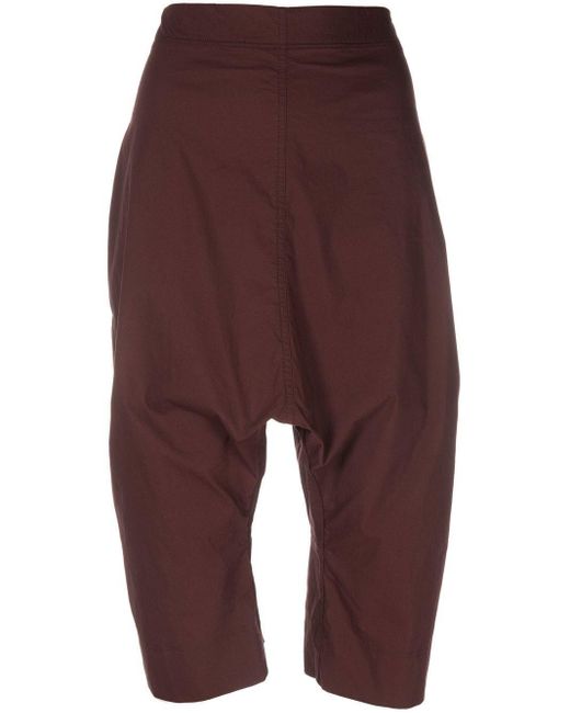 Rundholz Red Drop-crotch Cropped Trousers