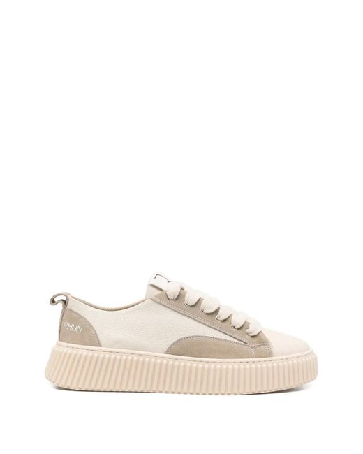Rhun Natural Logo-Detail Sneakers for men