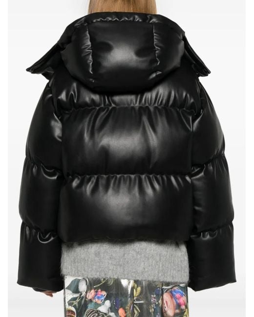 Stella McCartney アニマルフリーレザー パデッドジャケット Black
