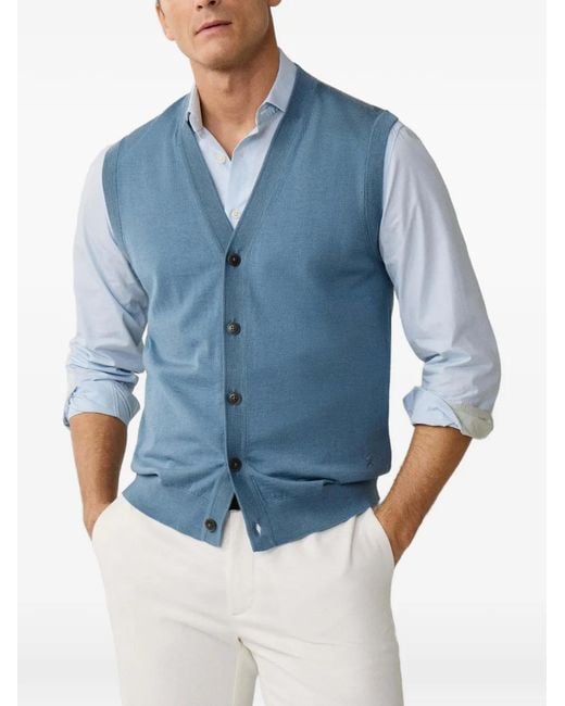 Chaleco Con Logo Bordado Hackett de hombre de color Blue