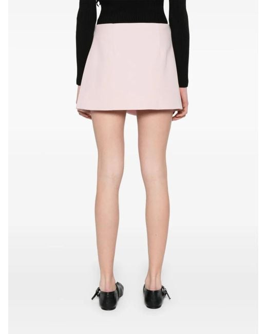 Coperni Pink Mini Skirt With Overlapping Panels