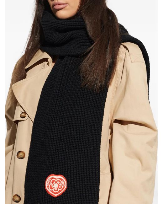 Sciarpa Con Applicazione Logo di KENZO in Black