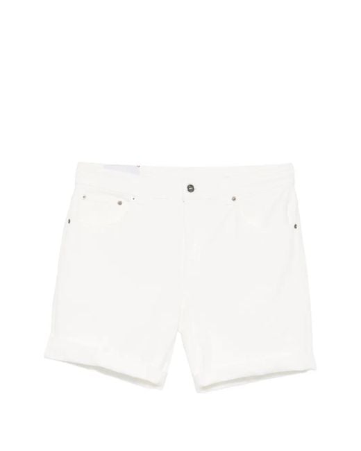 Dondup White Rolled-Hem Shorts for men