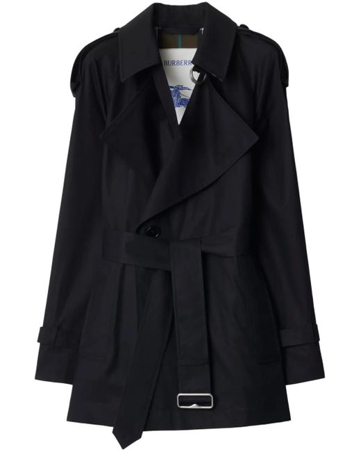 Burberry Black Trenchjacke Aus Gabardine